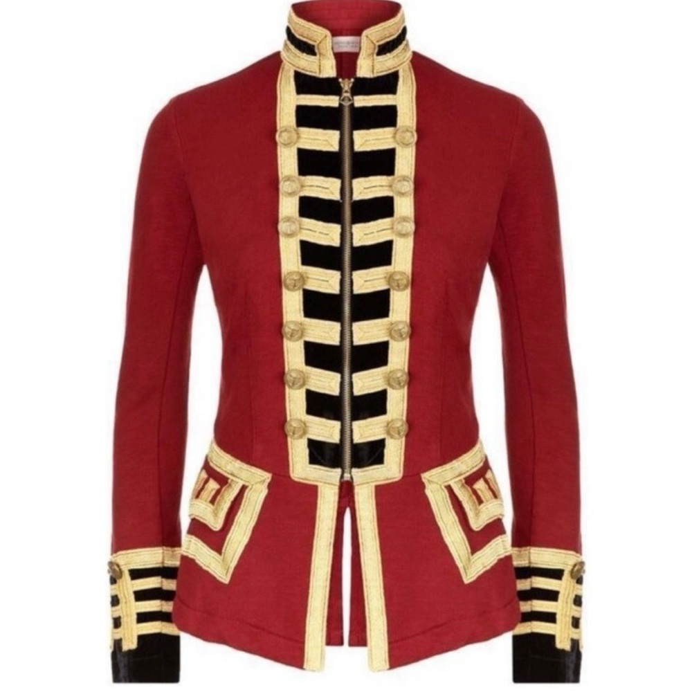 Denim & Supply Ralph Lauren Red and Gold Military Jacket